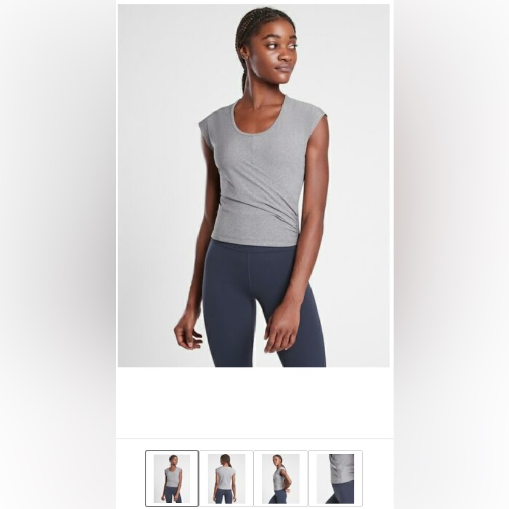 Athleta Bayview Tee XS Gray